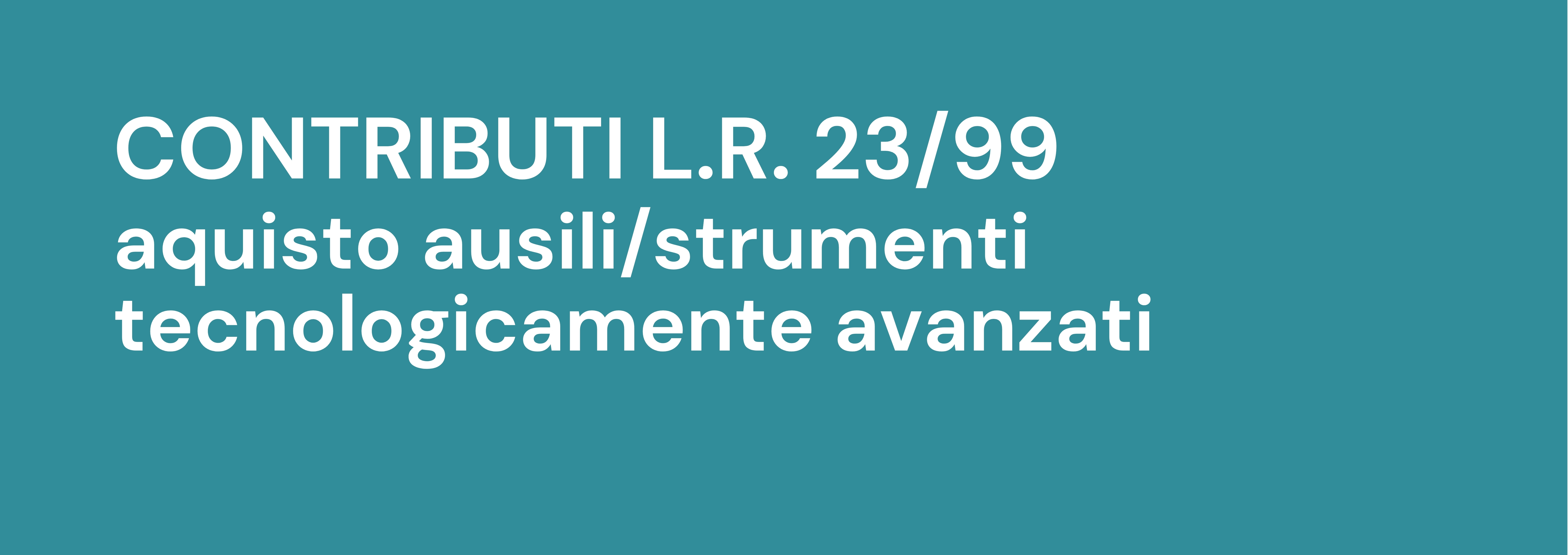 Contributi L.R.23/99